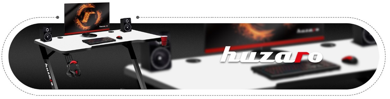 Biurko gamingowe Huzaro Hero 2.5 White - zdjęcie 1