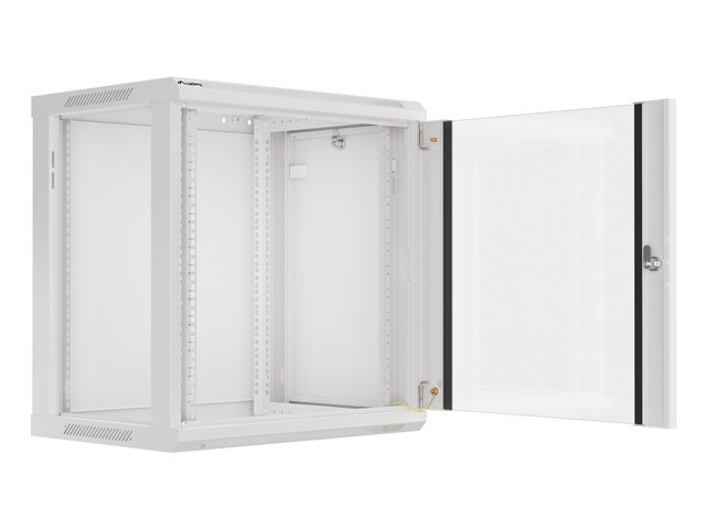 Lanberg szafa instalacyjna wisząca 19'' 12U 600x450mm szara (drzwi szklane) - zdjęcie 1