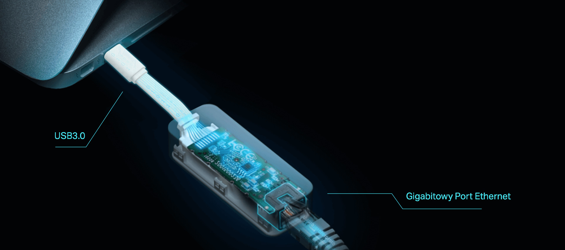 Karta sieciowa TP-LINK UE300C USB 3.0 Typ C - zdjęcie 3
