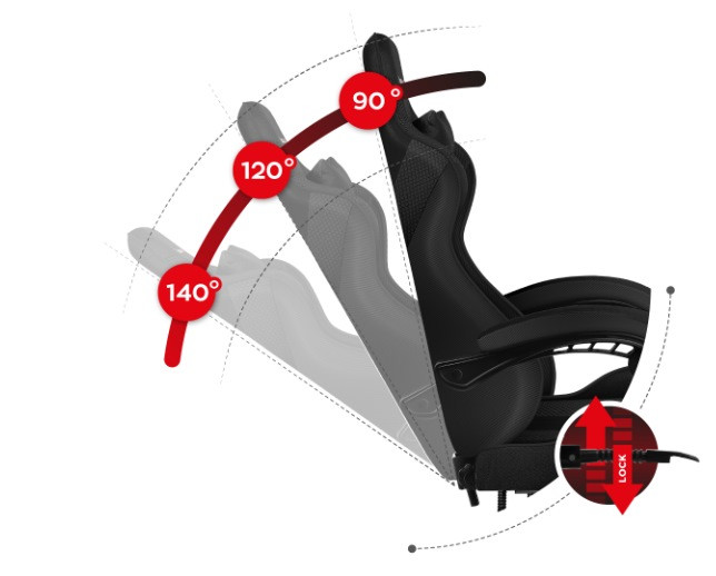 Fotel gamingowy Huzaro Force 4.7 Carbon Mesh - zdjęcie 5