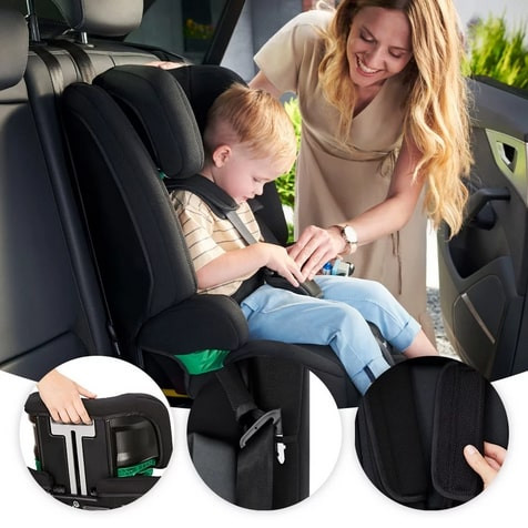 Kinderkraft fotel SAFETY FIX 2 i-Size 9-36kg Szary 5VAT - zdjęcie 8
