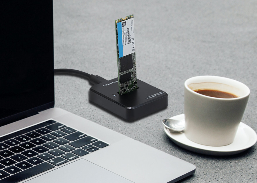 QOLTEC STACJA DOKUJĄCA DYSKÓW SSD M.2 SATA/PCIE - zdjęcie 1
