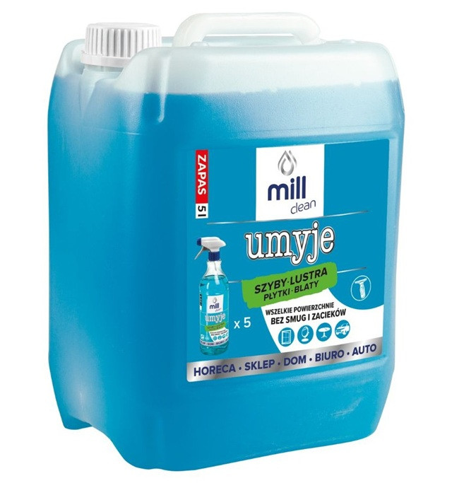 MILL CLEAN UMYJE Płyn do mycia szyb, luster, glazury 5L - zdjęcie 1