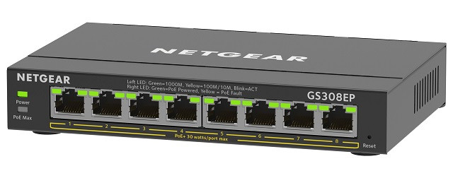 Switch Netgear GS308EP-100PES 8p PoE 62W (PoE+: 8p) Unmanaged Gigabit - zdjęcie 2