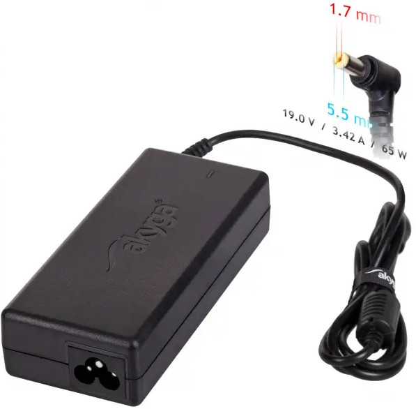 Akyga zasilacz do notebooka acer 19v 3.42a 65w 5.5*1.7 ak-nd-06 ak-nd-06 - zdjęcie 1