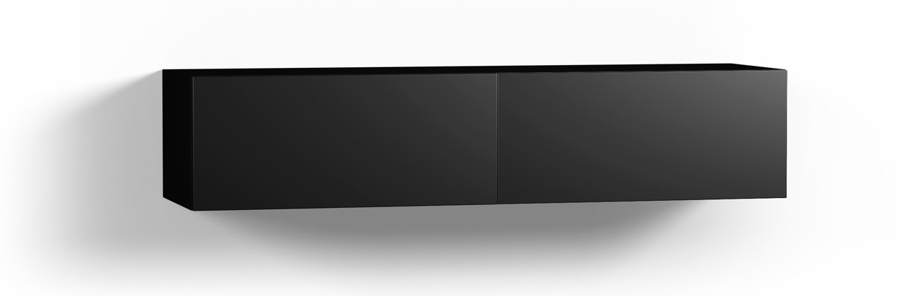 Szafka RTV NEGRO 140x40xH.30 czarny/czarny mat - zdjęcie 1