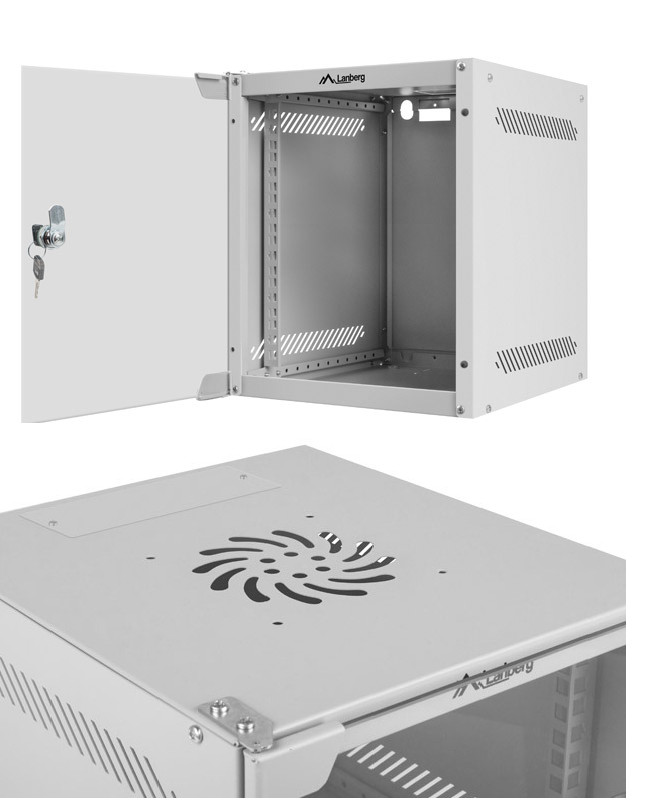 LANBERG SZAFA WISZĄCA 10" 6U (280X310, SZARA) - zdjęcie 1