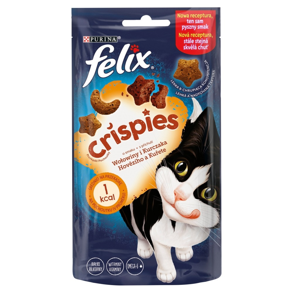 FELIX Crispies Wołowina, Kurczak - przysmak dla kota - 45 g - zdjęcie 1