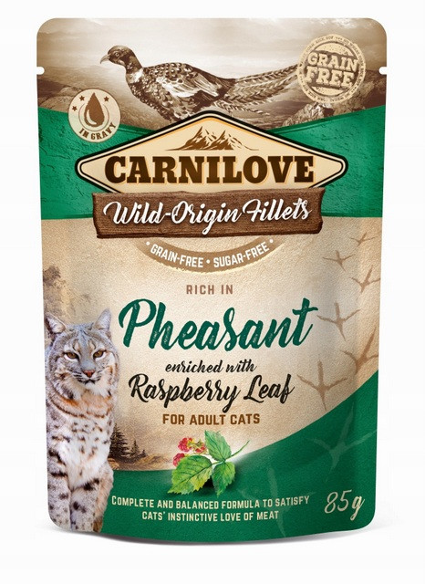 CARNILOVE Cat Pouch Pheasant & Raspberry - mokra karma dla kota - 85g - zdjęcie 1