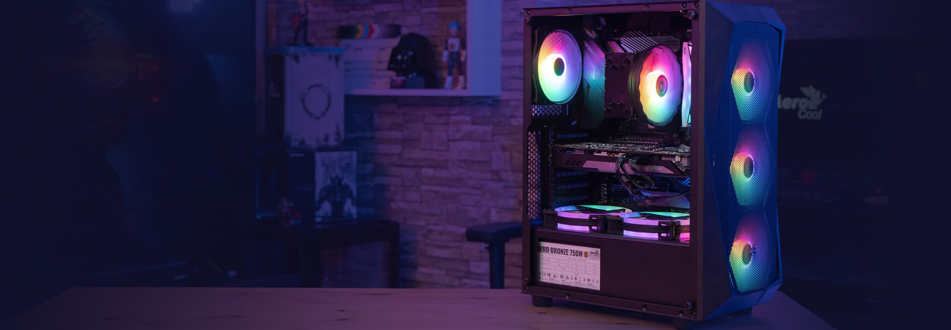 OBUDOWA AEROCOOL PGS FALCON-A-BK-V1 FRGB - zdjęcie 2