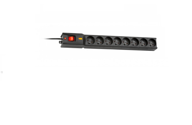 LISTWA ZASILAJĄCA LESTAR LX 810 1,5m CZARNA - zdjęcie 1