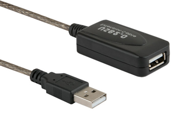 SAVIO PRZEDŁUŻACZ 5M AKTYWNY USB TYPE A MĘSKA - USB TYPE A ŻEŃSKA CL-76 - zdjęcie 1