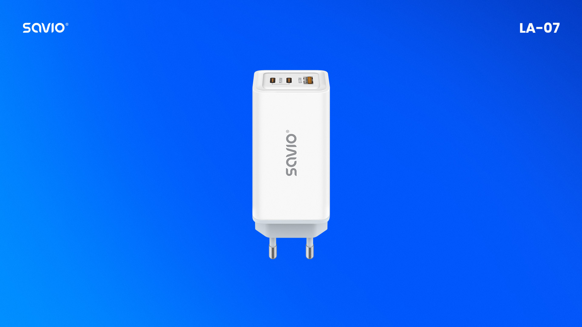 SAVIO ŁADOWARKA SIECIOWA GAN 65W LA-07 - zdjęcie 1