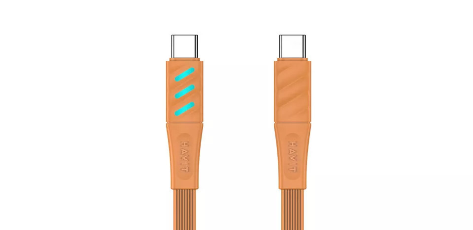 Kabel do ładowania Havit Typ C CB6254 pomarańczowy - zdjęcie 2