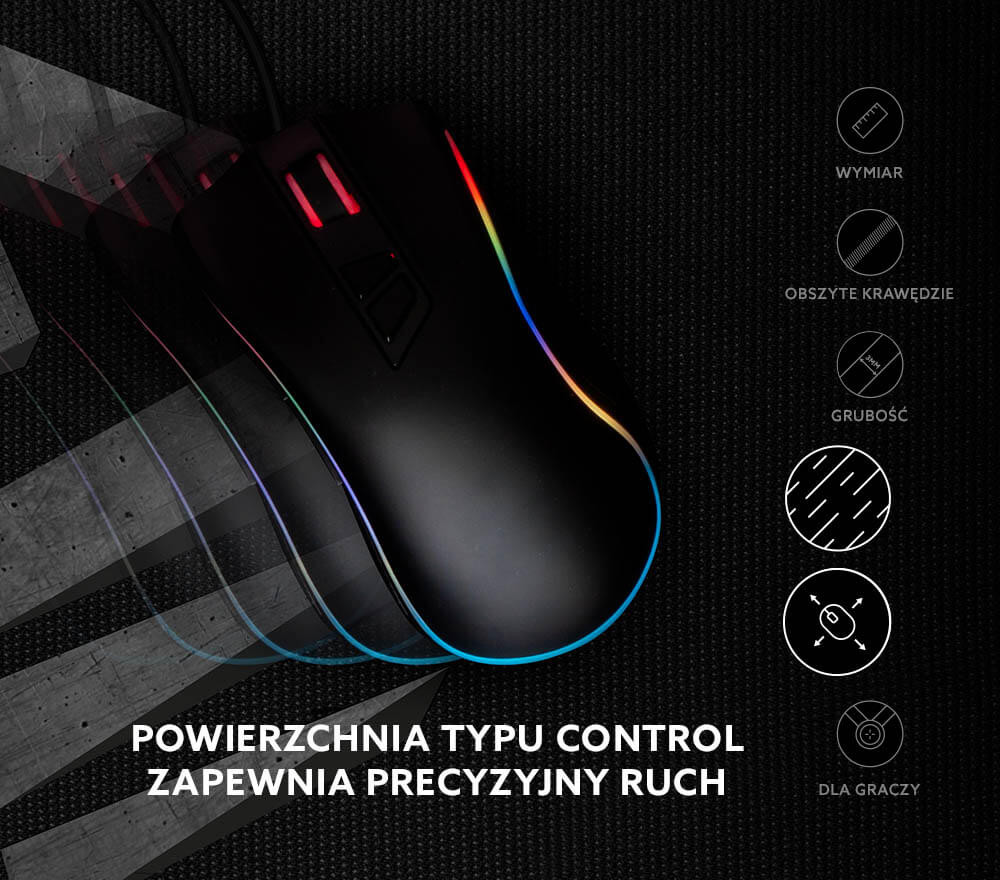 SAVIO PODKŁADKA POD MYSZ PRECISSION CONTROL GPCXXL - zdjęcie 2
