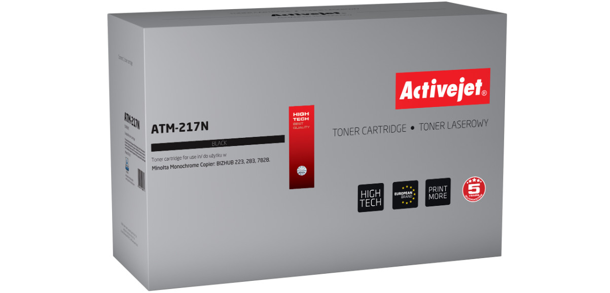 Activejet ATM-217N Toner do drukarki Minolta, Zamiennik Konica Minolta A202051; Supreme; 17500 stron; czarny. - zdjęcie 6