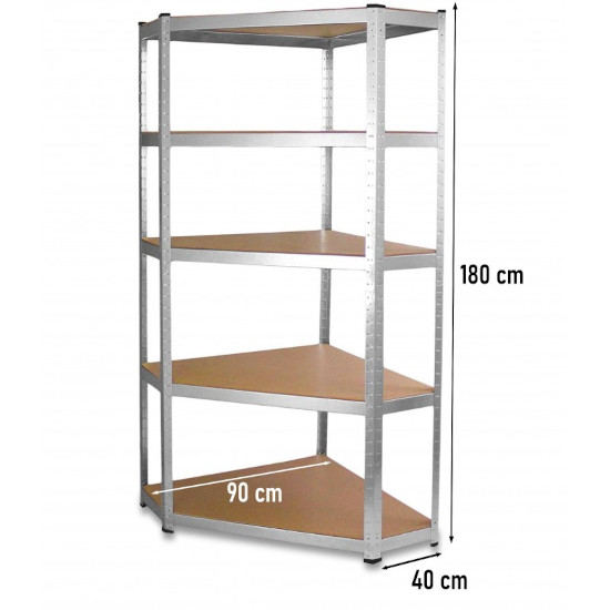 REGAŁ MAGAZYNOWY NAROŻNY METALOWY G9040 40cm - zdjęcie 4