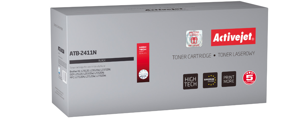 Activejet ATB-2411N Toner do drukarki Brother, Zamiennik Brother TN-2411; Supreme; 1200 stron; czarny. - zdjęcie 6