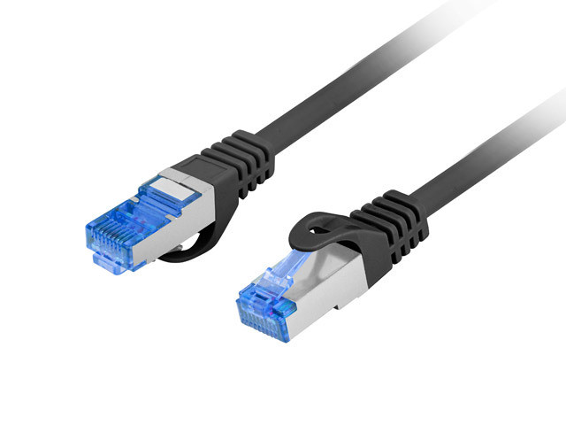 LANBERG PATCHCORD S/FTP KAT.6A 5M CZARNY LSZH - zdjęcie 1