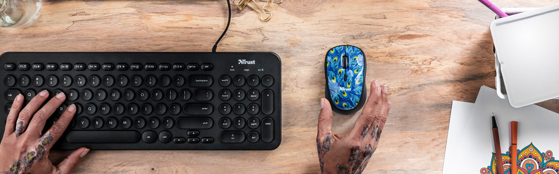 Mysz TRUST Yvi Wireless Peacock (23388) - zdjęcie 1