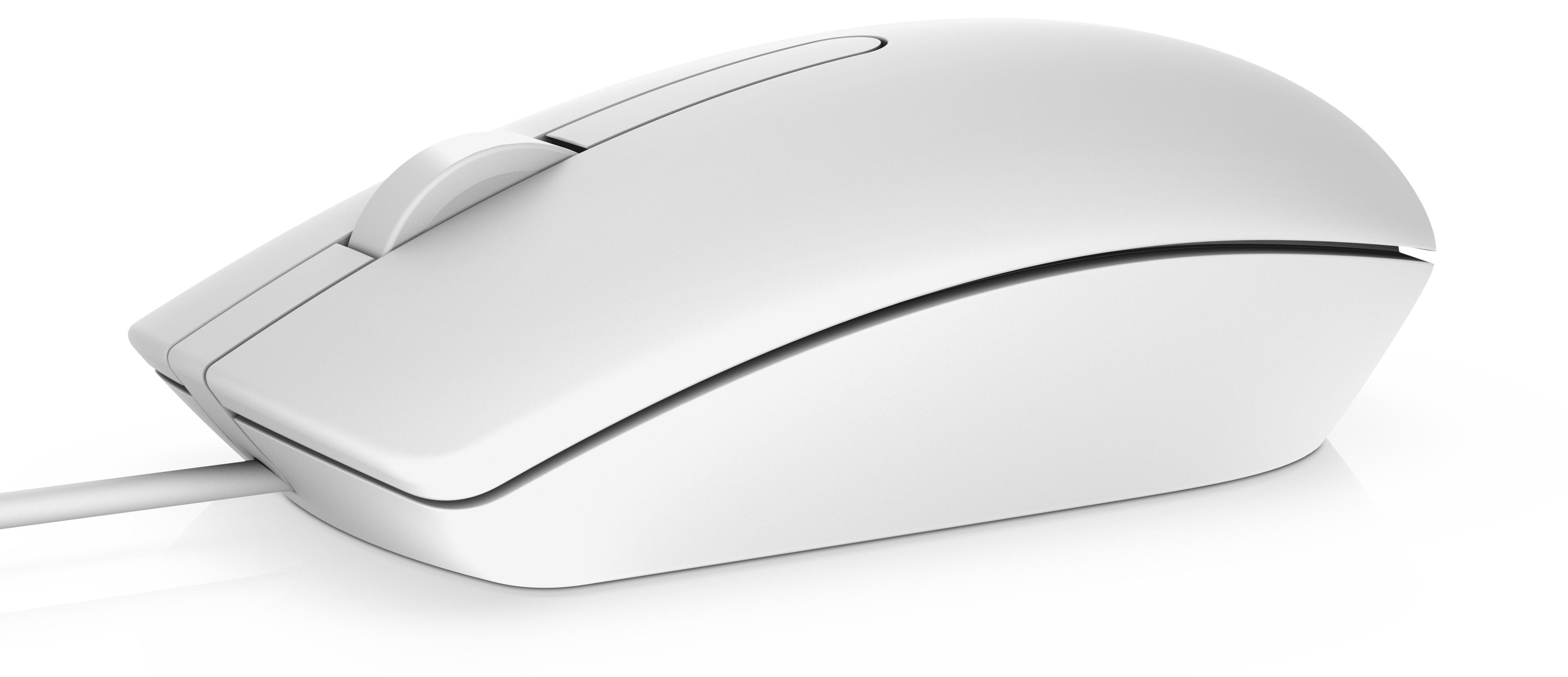 Mysz przewodowa Dell MS116 1000dpi biała - zdjęcie 1