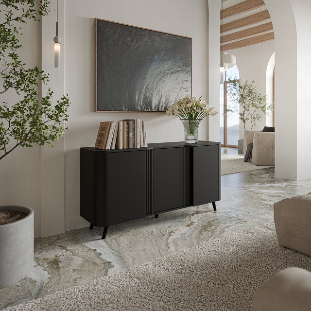 Komoda VOLARE 151x39x75 czarny - zdjęcie 2