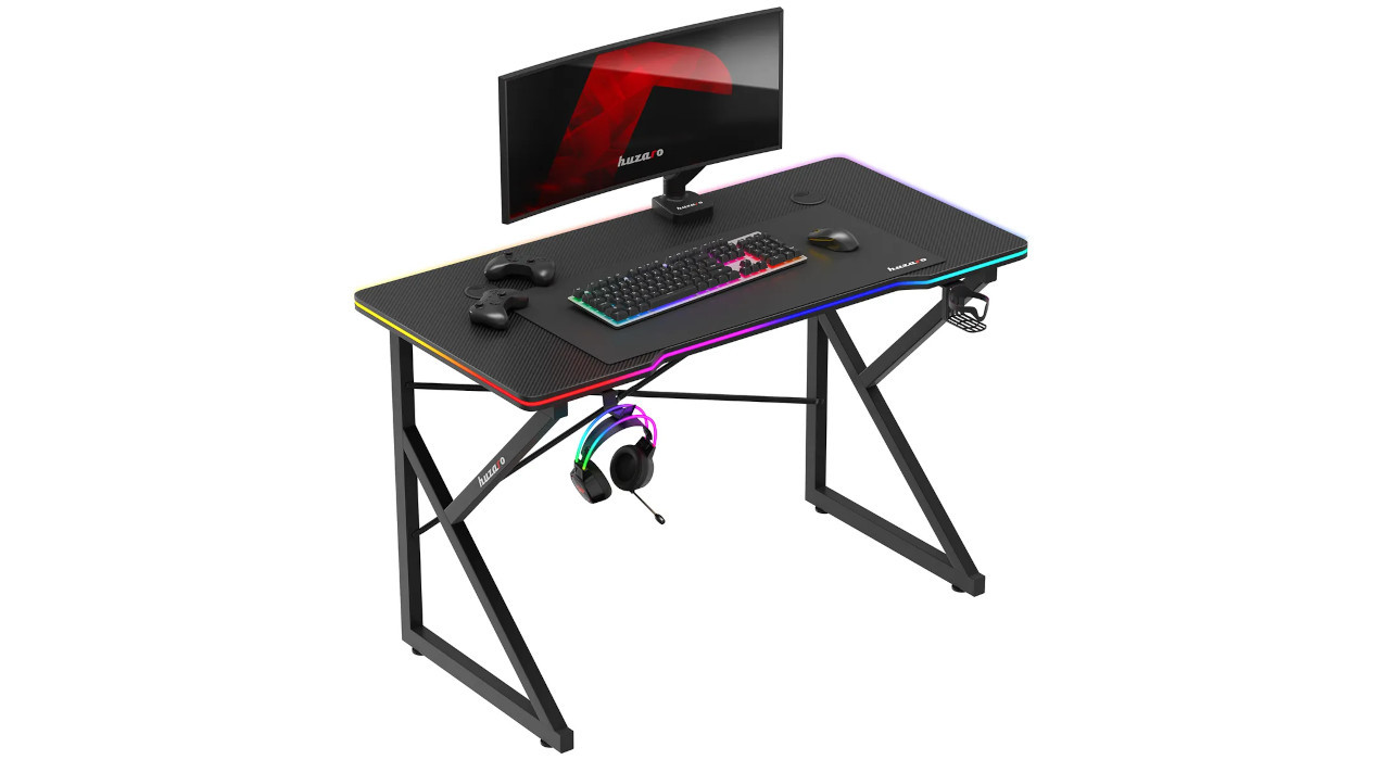 Biurko gamingowe Huzaro Hero 1.7 RGB Black - zdjęcie 1