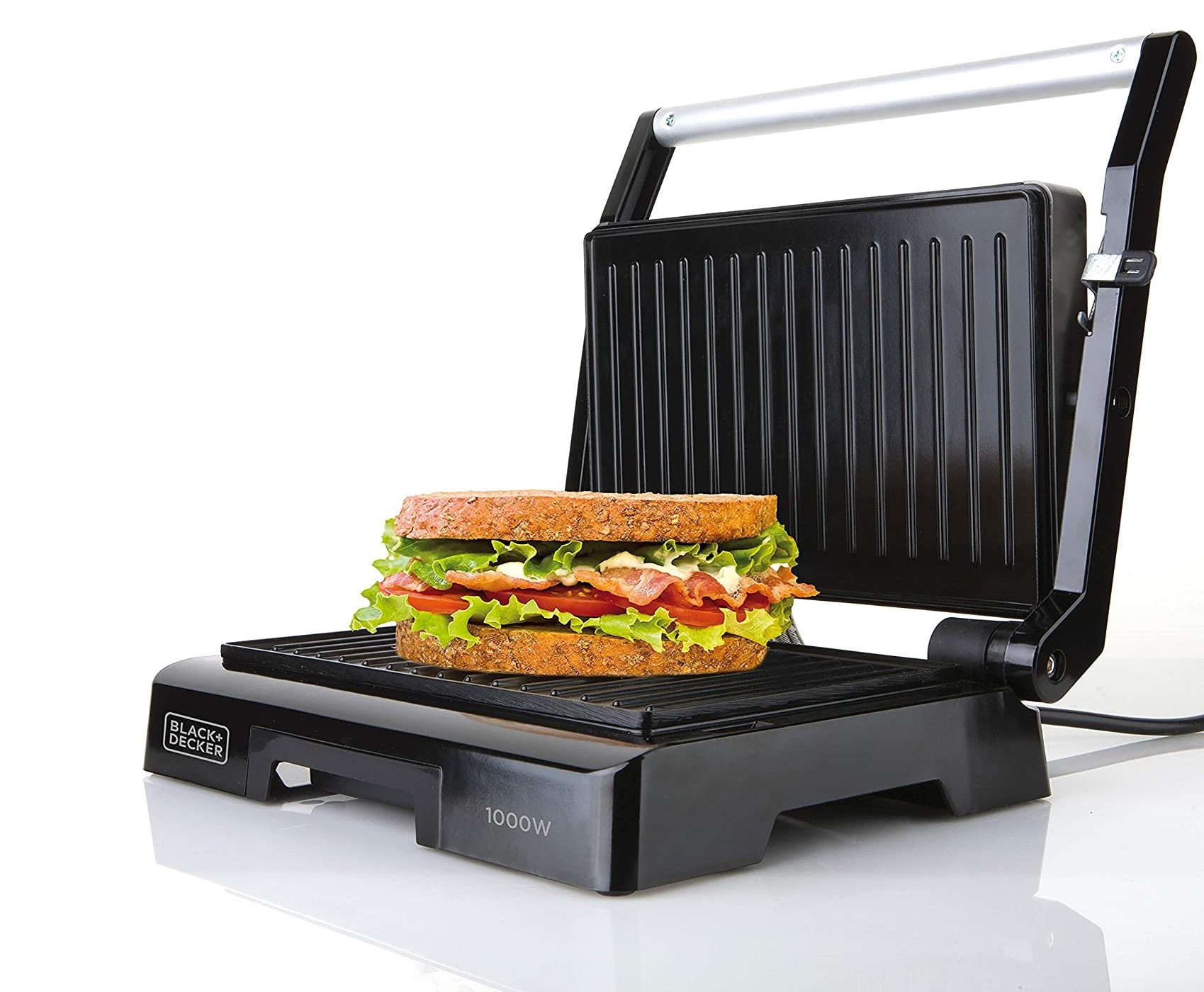 Grill elektryczny Black+Decker BXGR1000E (1000W) - zdjęcie 2