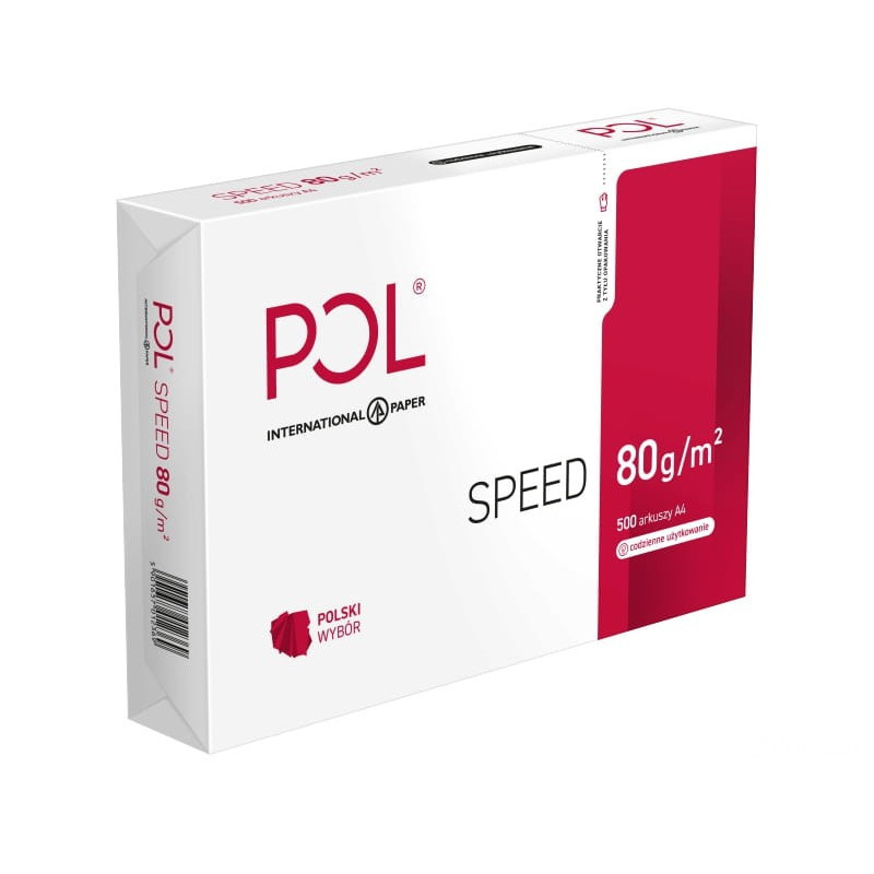 Papier xero ksero biurowy POLSPEED (A4; 80g/m2; 500 szt. arkuszy; papier biały; matowy) - zdjęcie 1