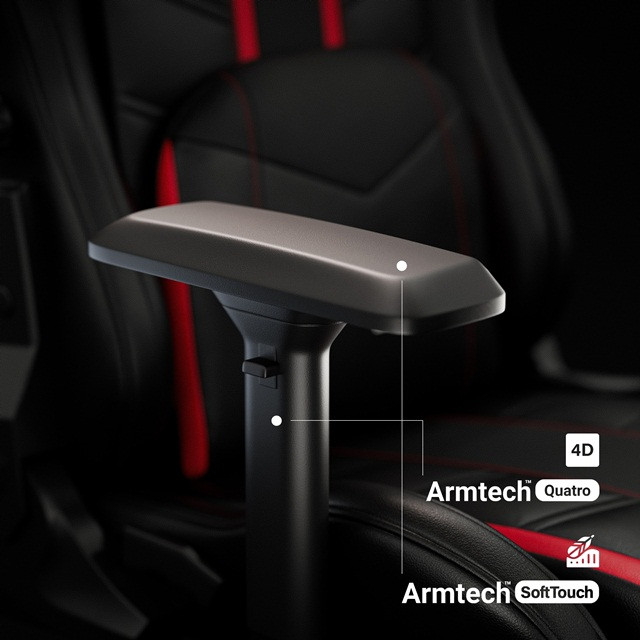 Fotel gamingowy DIABLO X-RAY normal fotel czarno-czerwony - zdjęcie 4