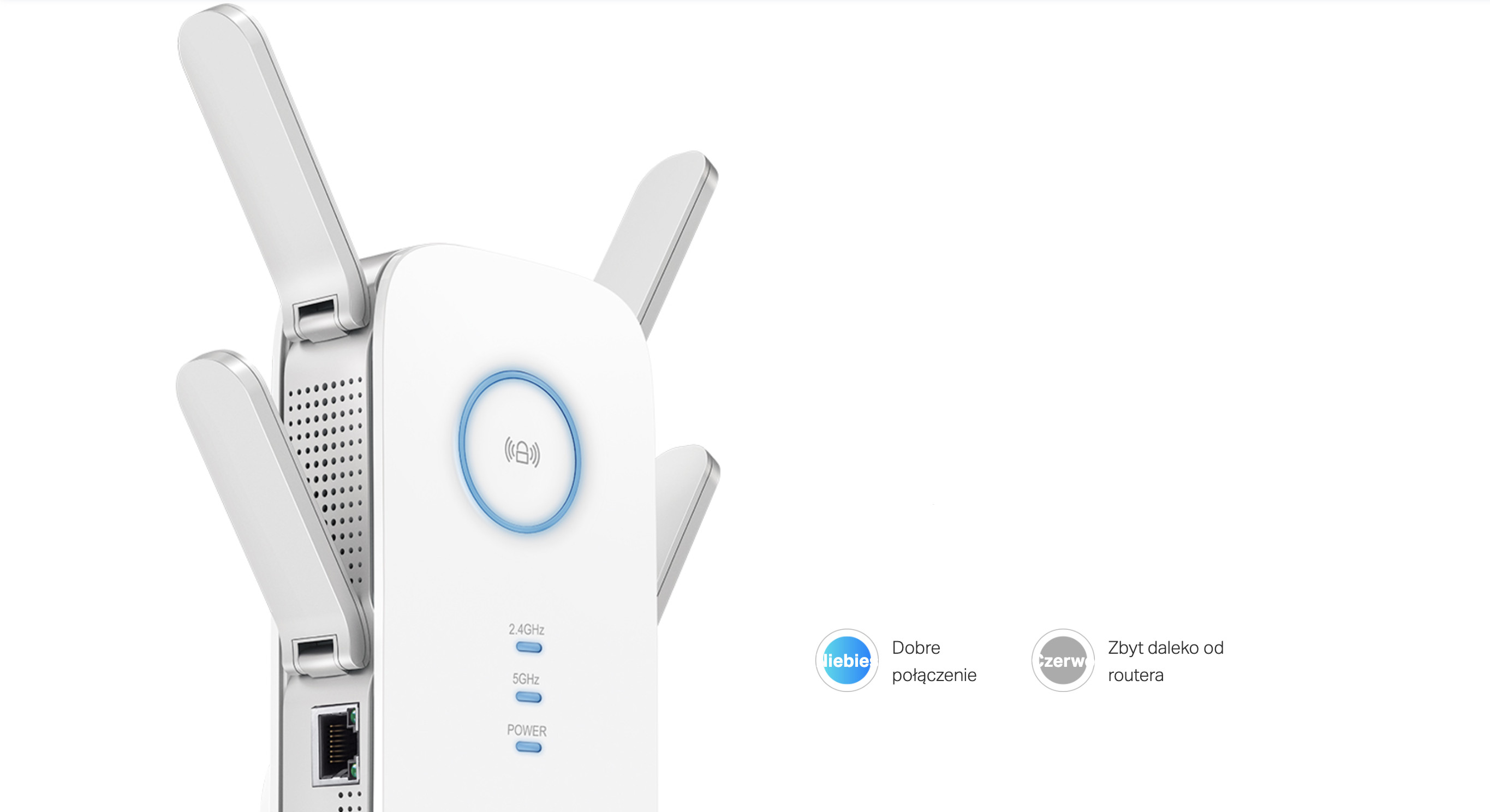 TP-Link RE650 Wireless Range Extender 2,4+5GHz, 802.11ac/b/g/n 800+1733Mb/s, Wal - zdjęcie 6