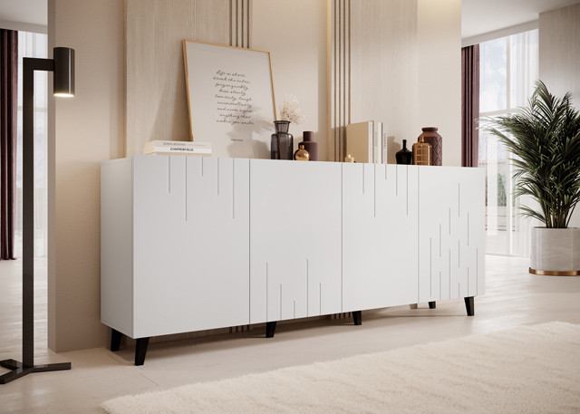 Komoda BARI 200x42x82 biały mat - zdjęcie 1