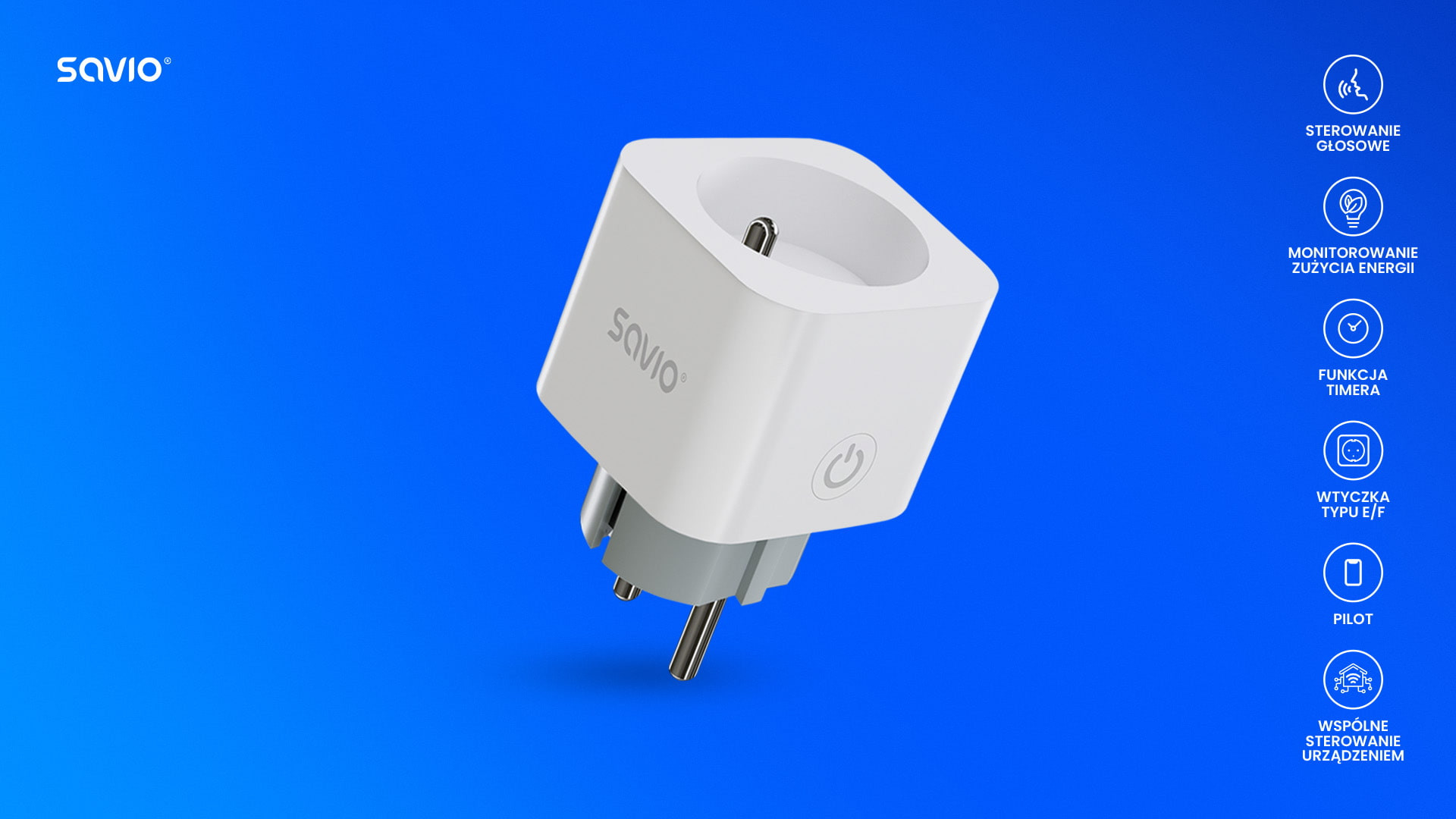 SAVIO INTELIGENTNE GNIAZDKO WI-FI, 16A, AS-01 - zdjęcie 2