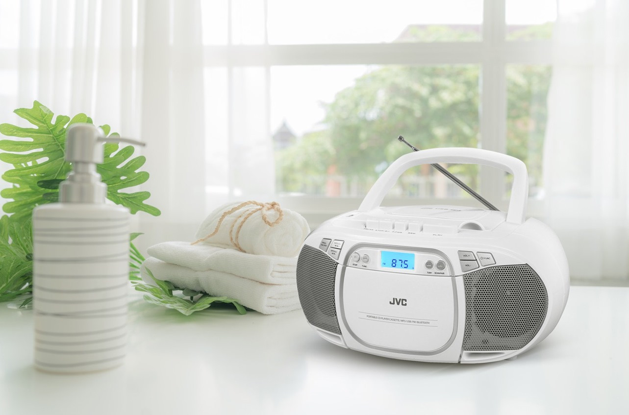Radioodtwarzacz JVC RC-E451W Boombox white - zdjęcie 1