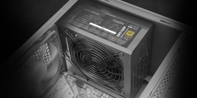 TACENS MARS MPB1000P 1000W DC-DC, ATX 3.1, PCIe 5.1, 80PLUS GOLD - zasilacz/PSU - zdjęcie 2