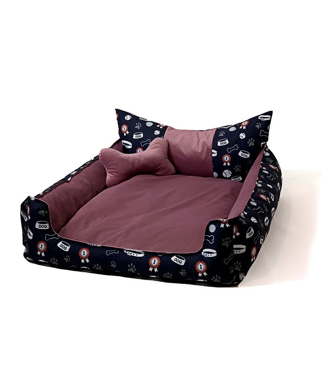 GO GIFT Korona Legowisko dla psa i kota XL - różowy - 100x80x18 cm - zdjęcie 1