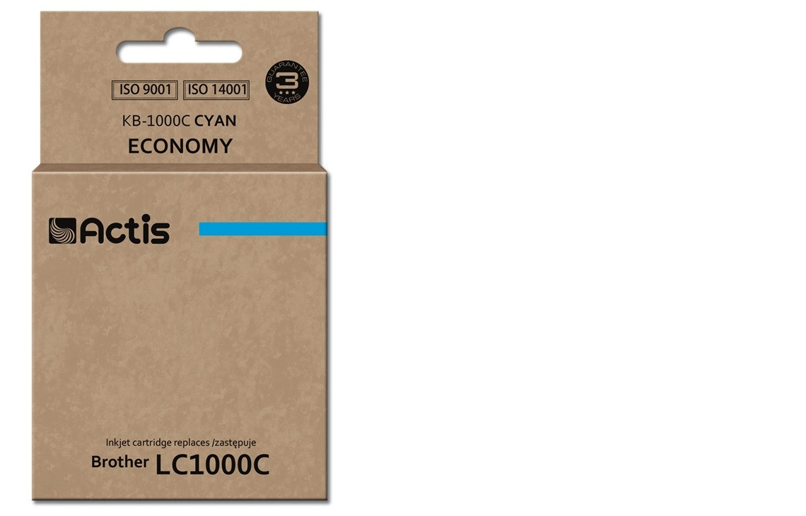 Actis KB-1000C Tusz do drukarki Brother, Zamiennik Brother LC1000C/LC970C; Standard; 36 ml; błękitny. - zdjęcie 1
