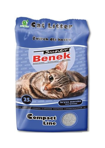 SUPER BENEK Compact Bryza Morska- żwirek bentonitowy - 25 l - zdjęcie 1