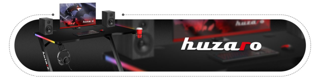 Biurko gamingowe Huzaro Hero 2.5 RGB - zdjęcie 1