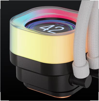 CORSAIR iCUE LINK TITAN 240 RX LCD White AIO, 240mm Radiator, Liquid CPU Cooler - zdjęcie 9