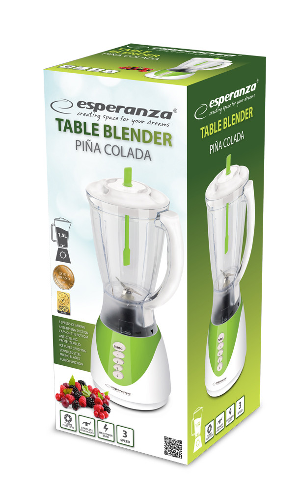 ESPERANZA BLENDER KIELICHOWY 350W 1,5L PINA COLADA - zdjęcie 2