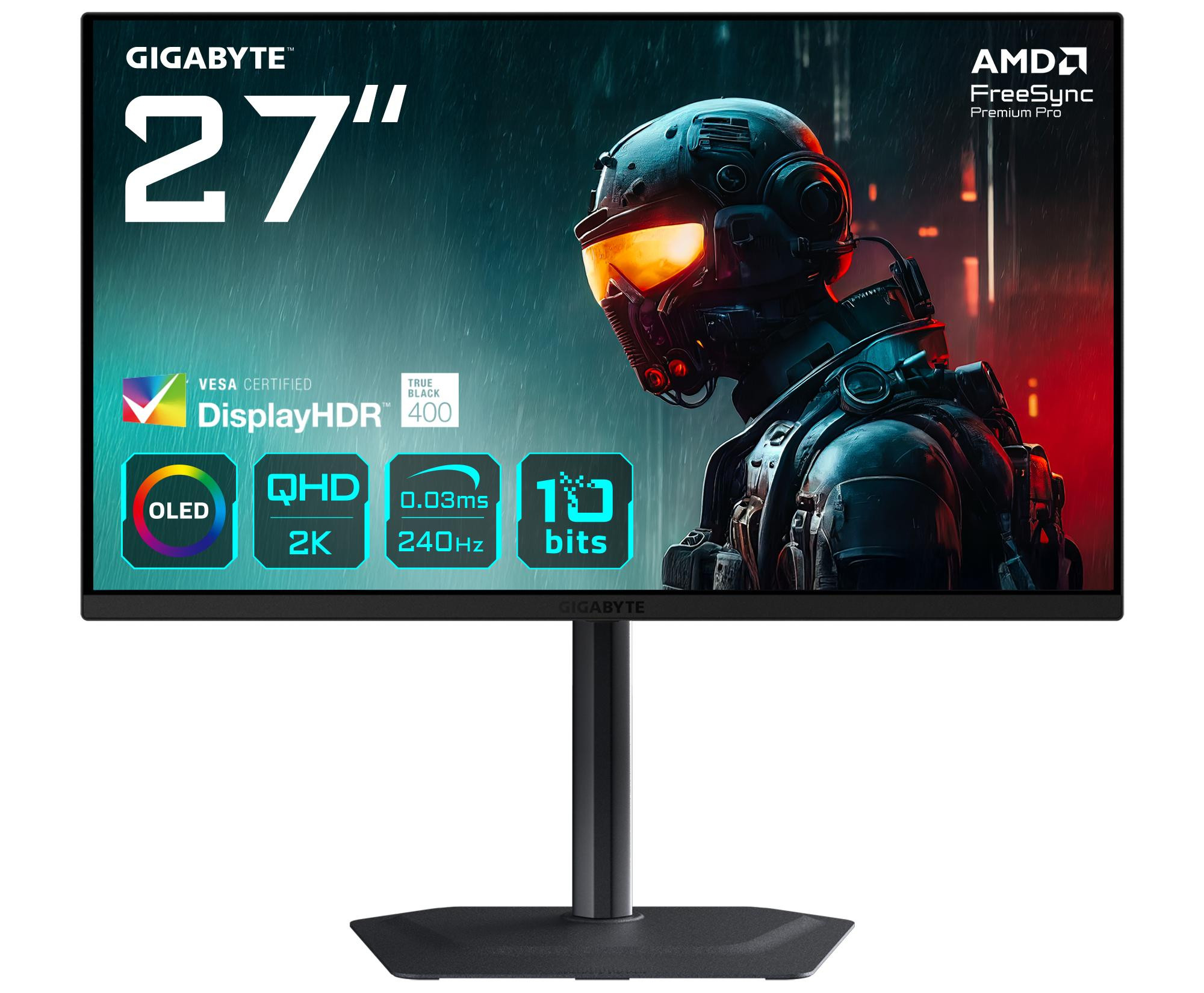 MONITOR GIGABYTE OLED 27" MO27Q2 240Hz - zdjęcie 1