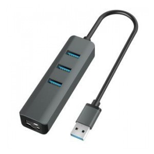 VAKOSS HUB USB 3.0 ETHERNET TC-4502X - zdjęcie 1