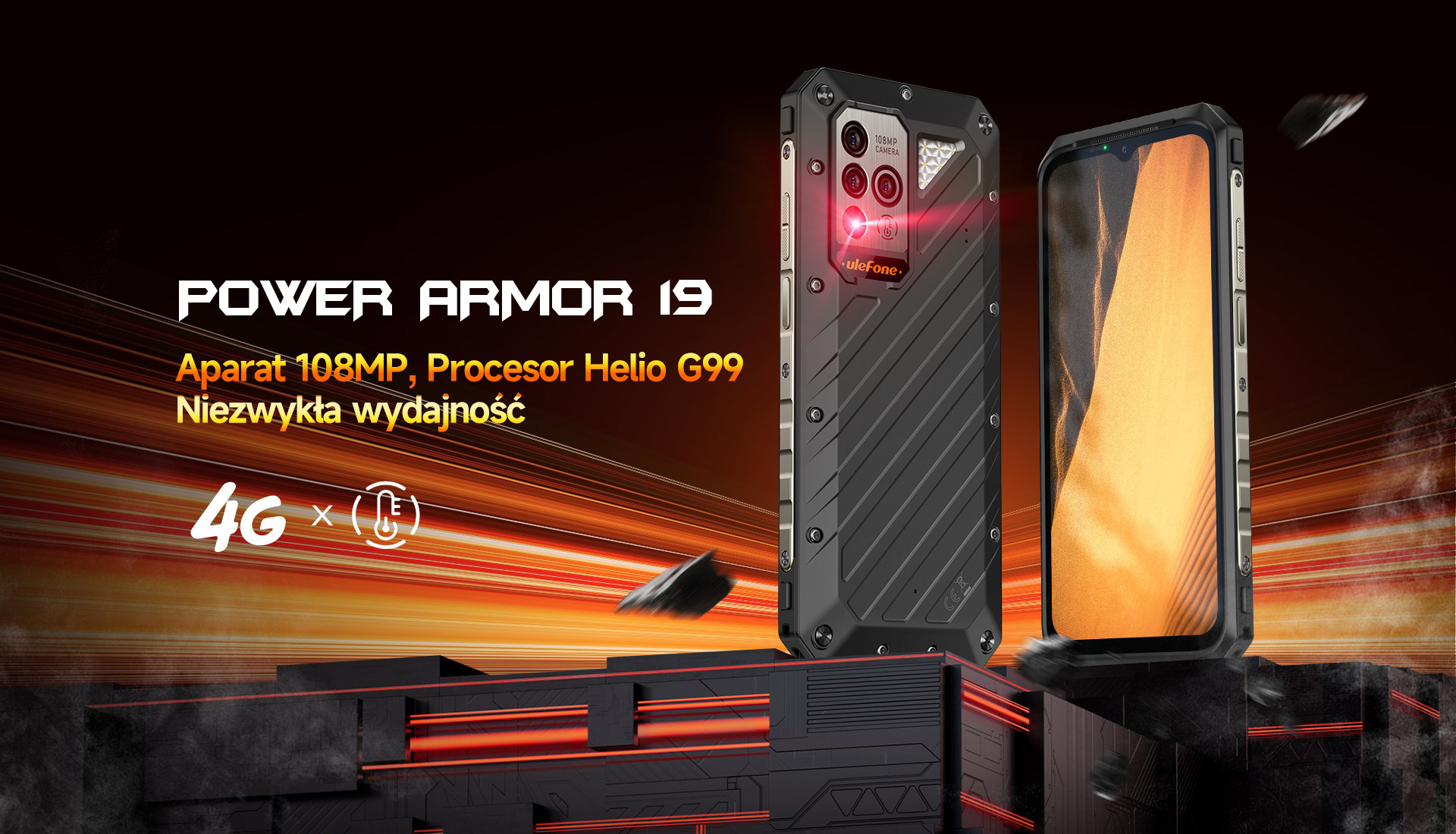 Smartfon Ulefone Power Armor 19 12GB/256GB Czarny - zdjęcie 1