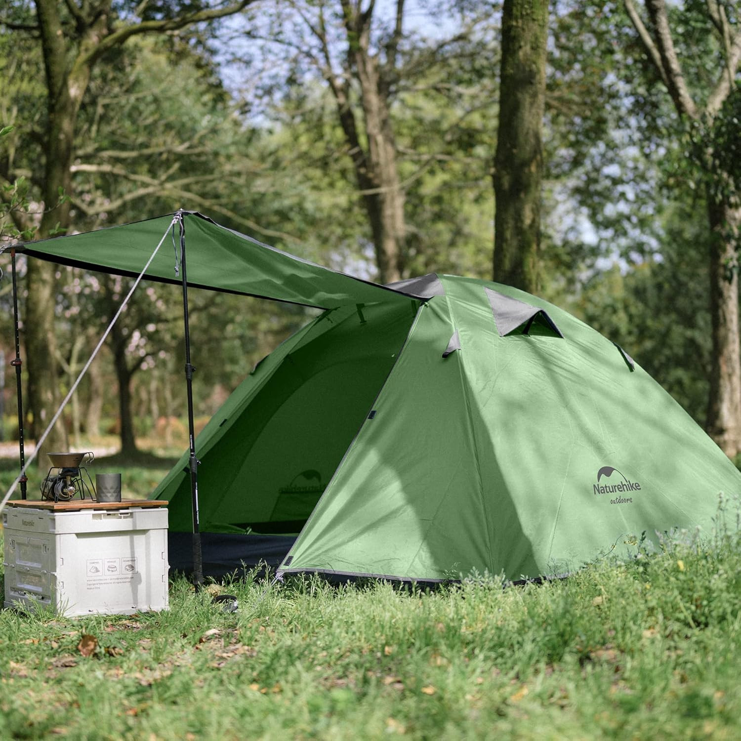 Naturehike Namiot P-Series 4 UV NH18Z044-P-Forest Green - zdjęcie 1