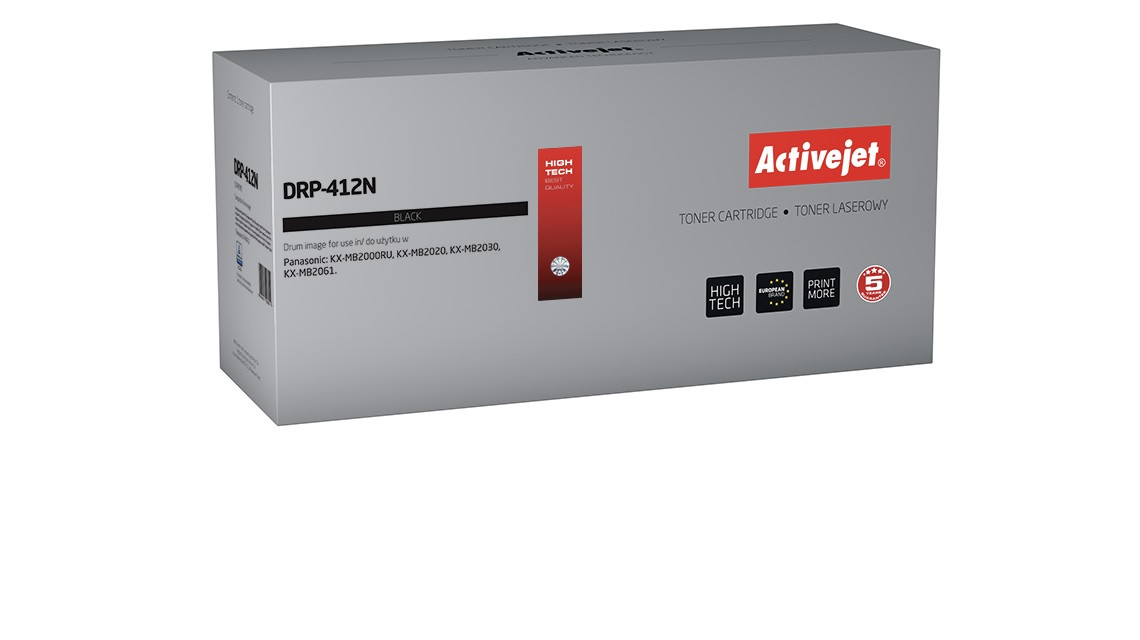 Activejet DRP-412N Bęben do drukarki Panasonic, Zamiennik Panasonic KXFAD412X; Supreme; 10000 stron; czarny. - zdjęcie 1