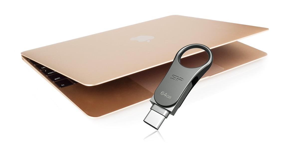 Silicon Power Mobile C80 32GB USB 3.1/Type-C Silver - zdjęcie 1