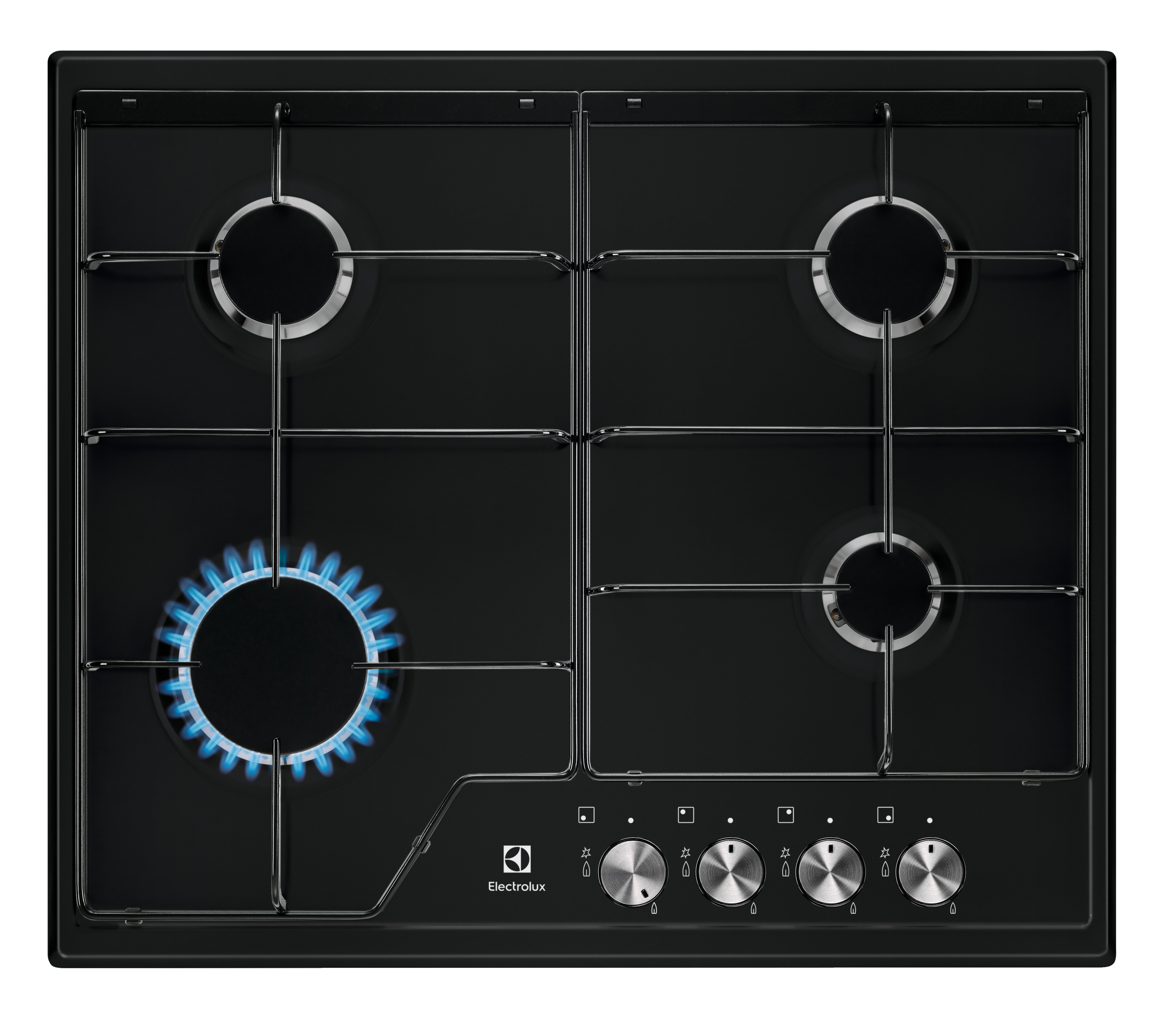 Płyta gazowa ELECTROLUX EGS6424K czarna emalia - zdjęcie 1