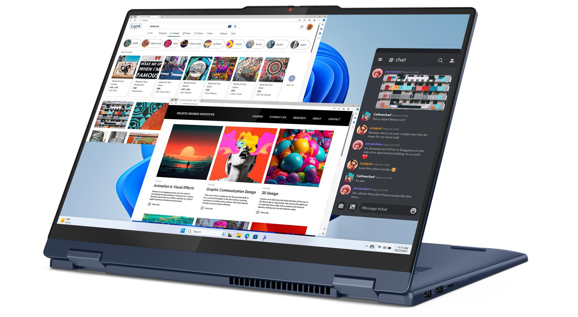Lenovo 5-16IRU9 Core 7 150U 16" WUXGA Touch 16GB SSD1TB BT BLKB FPR x360 Win11 Cosmic Blue (REPACK) 2Y - zdjęcie 7