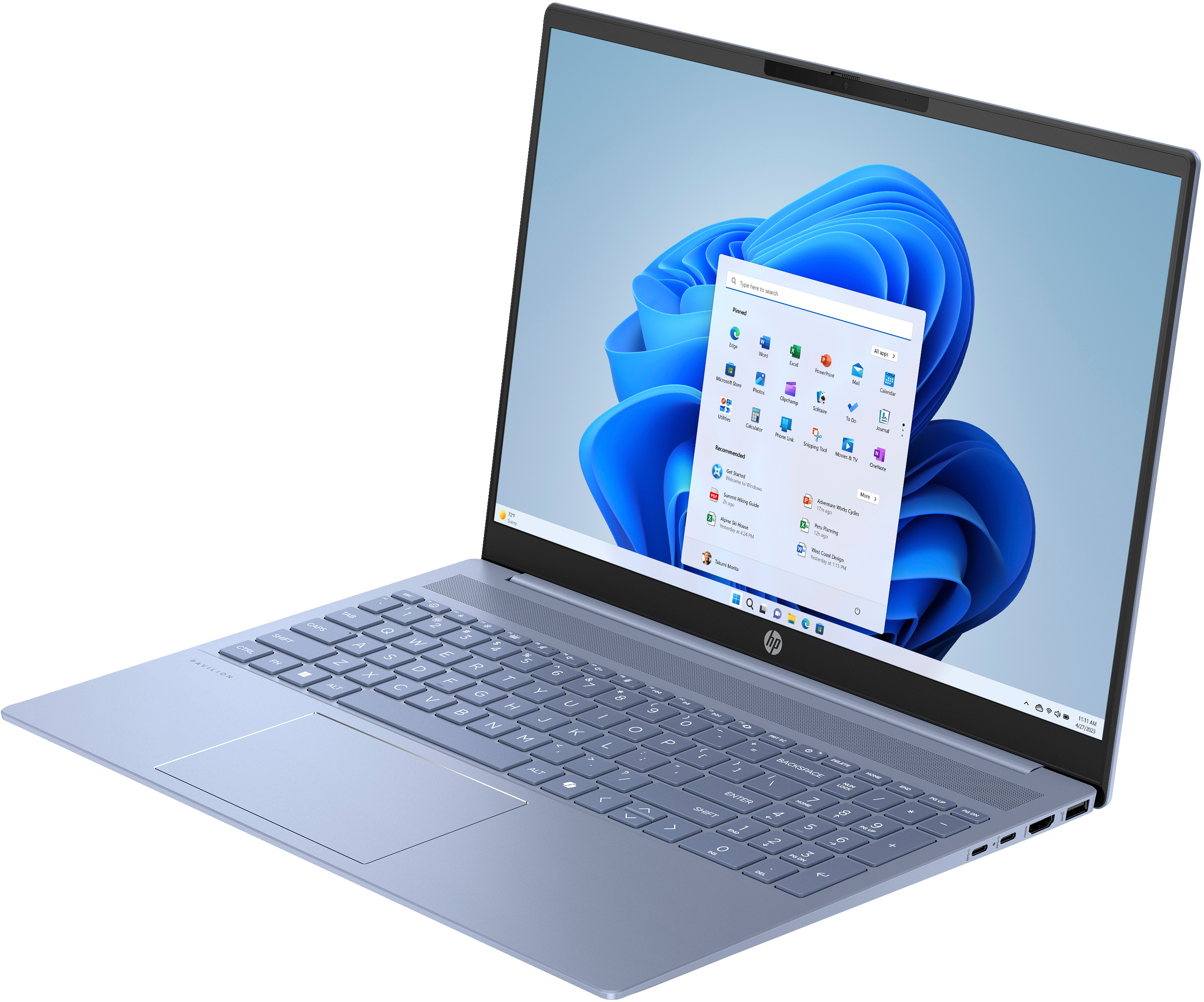 HP Pavilion 16-ag0211nw Ryzen 5 8540U 16"WUXGA AG IPS 16GB DDR5 SSD512 Radeon 740M BLKB 59Wh Win11 2Y Sky Blue - zdjęcie 2